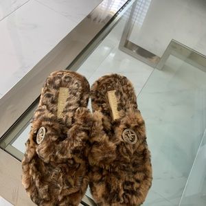 Michael Kors leopard slippers